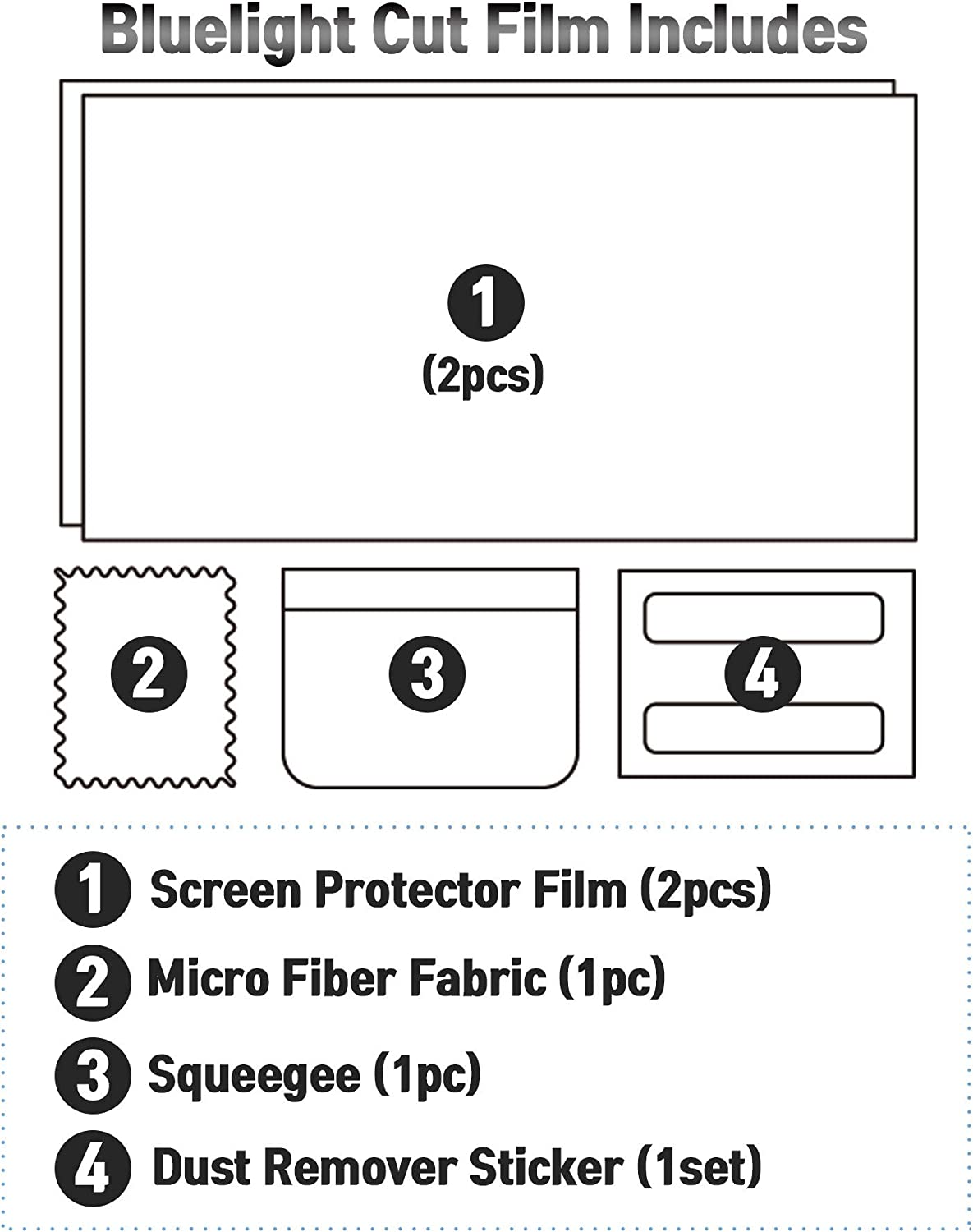 Blue Light Screen Protector, Enjoy Screen Safely upto 100"